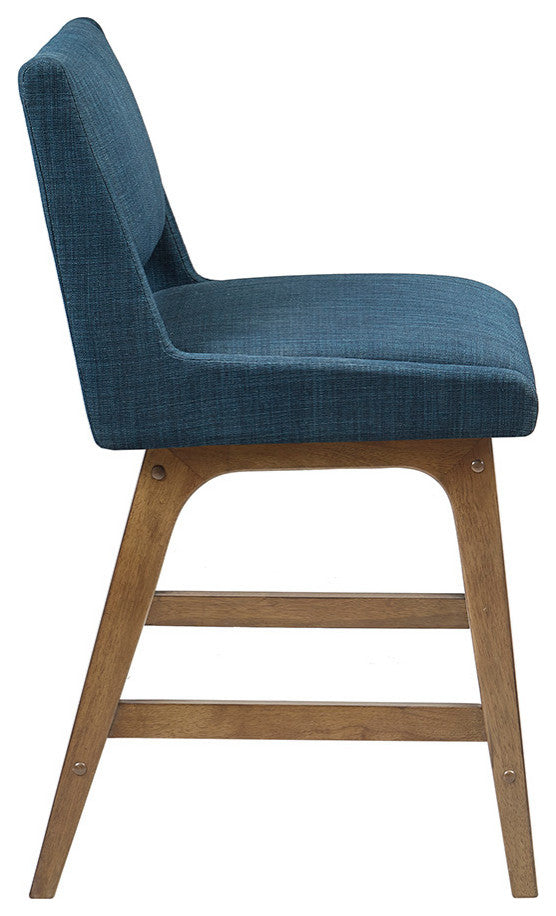 INK+IVY Mid-Century Modern Counter Stool Barstools, Navy Blue