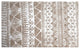 2' x 4' Sandy Tan and White Zigs and Zags Washable Floor Mat