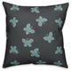Butterfly Pattern, Blue Throw Pillow, 16"x16"