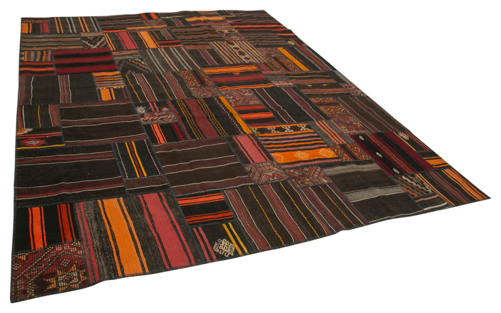 Rug N Carpet - Handmade Anatolian 10' 10'' x 13' 7'' Vintage Goat Hair Kilim Rug