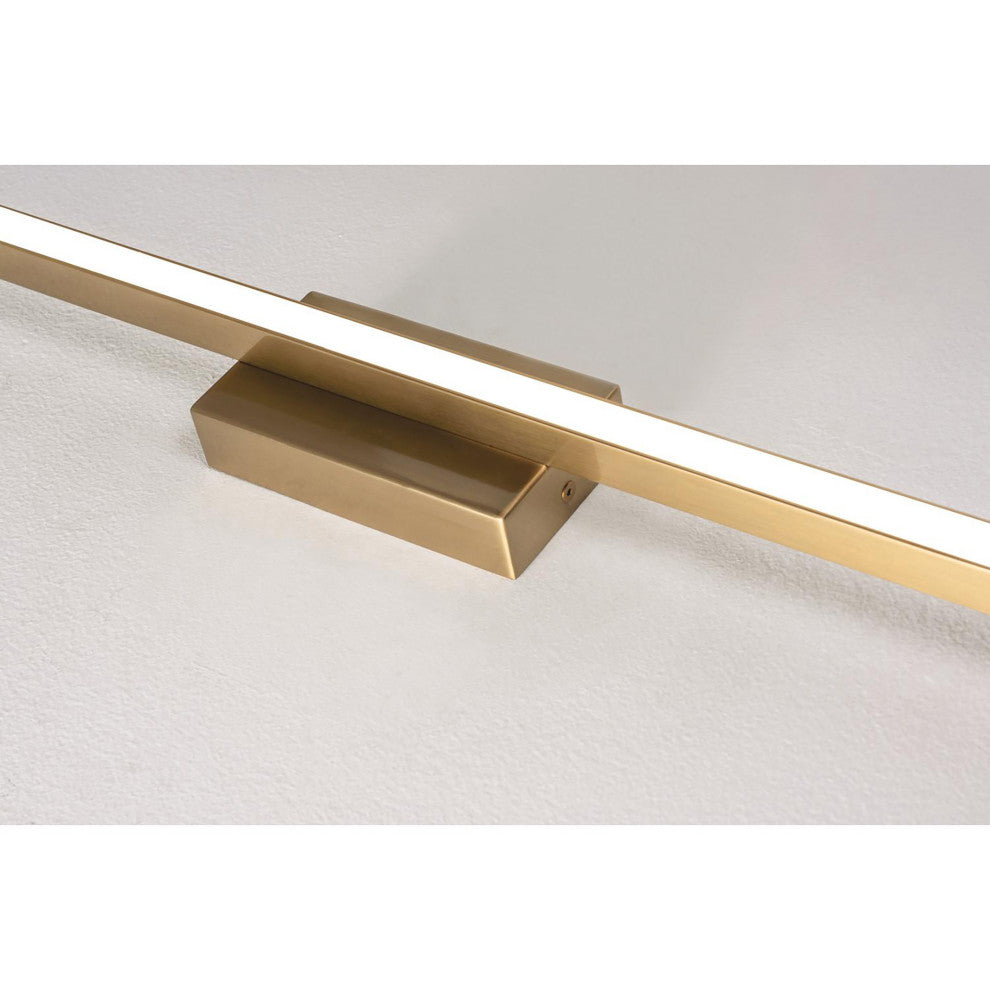 Barlow 36" LED Vanity, 3000K 30W 120V, Satin Brass