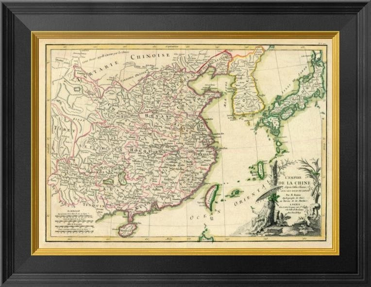 "China, 1791" Framed Canvas Giclee by Rigobert Bonne, 20x16"