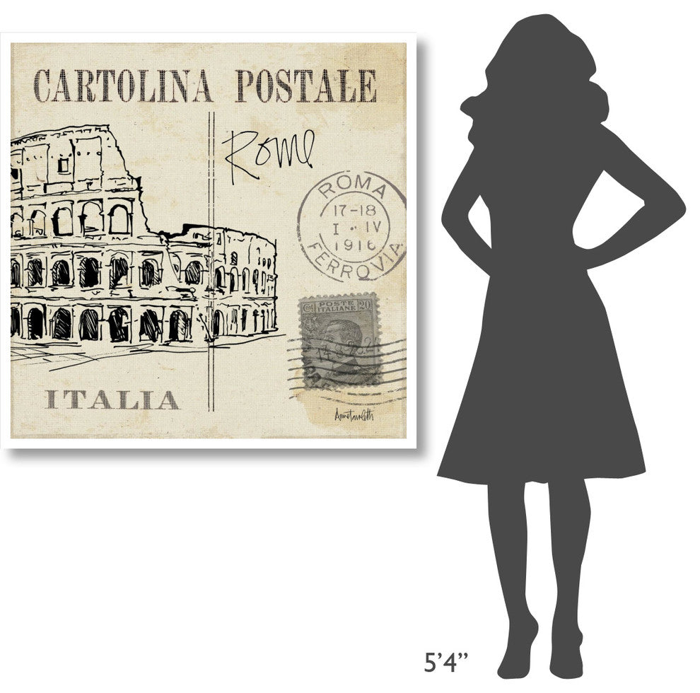 "Postcard Sketches IV" Digital Paper Print by Anne Tavoletti, 42"x42"