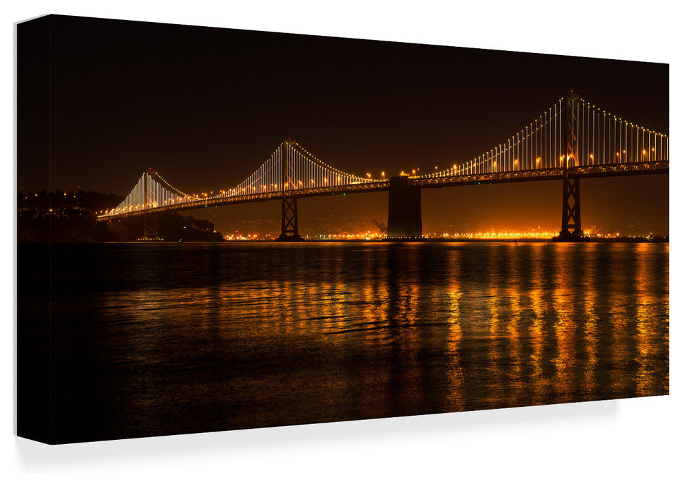 Lance Kuehne 'Bay Bridge' Canvas Art, 24"x12"