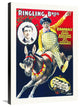 Ringling Bros, Equestrian Act On His Riding Mule Thunderbolt, 21x30