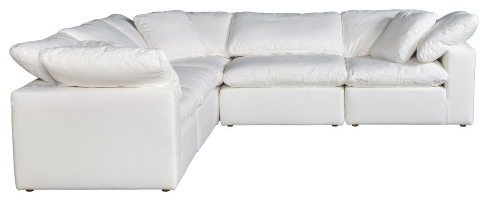 Terra Condo Classic L Modular Sectional Livesmart Fabric Cream