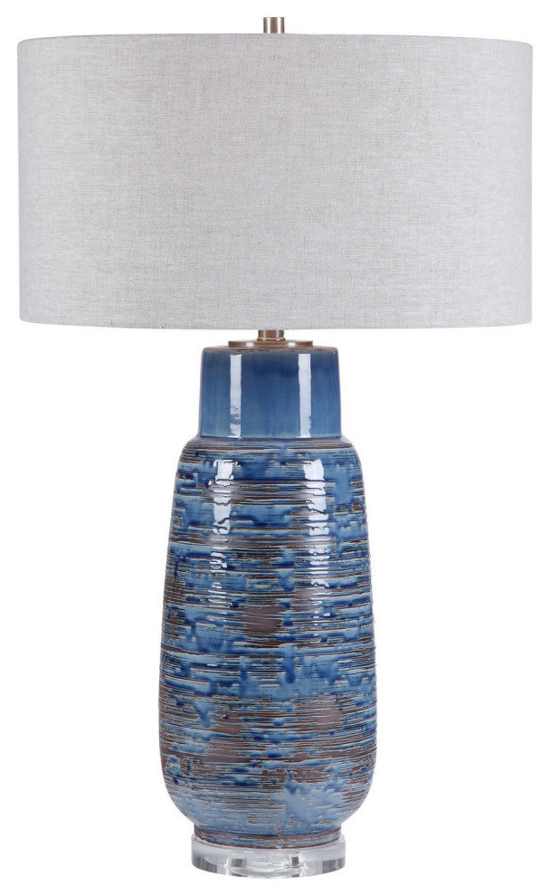 Uttermost Magellan Blue Table Lamp