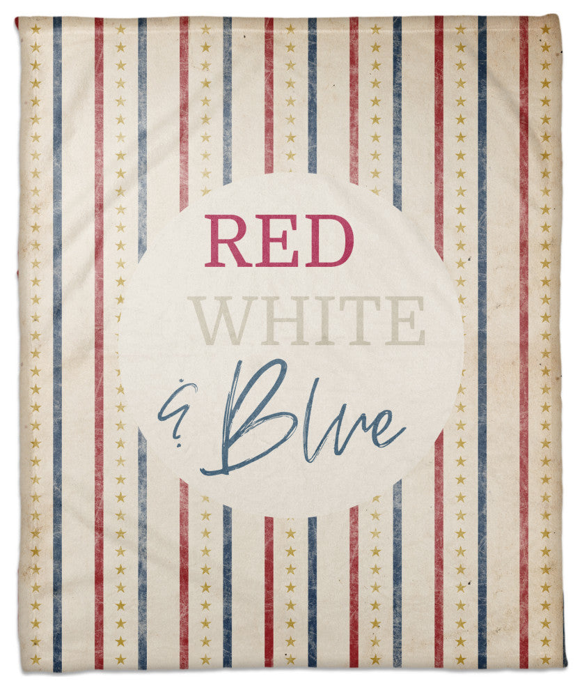 Red White And Blue 50x60 Throw Blanket