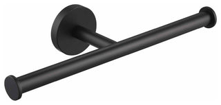 Circular Double Toilet Paper Holder, Matte Black