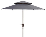 Safavieh Outdoor Lorenia 9ft Double Top Market Umbrella Navy