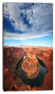 Horse Shoe Bend under Midday Sun, Oversized Landscape Canvas Art, 16"x32"