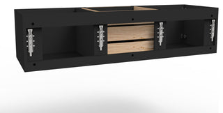 CastelloUSA Alpine 60" Wall Mounted Vanity, Base Only, Black, Brushed Nickel