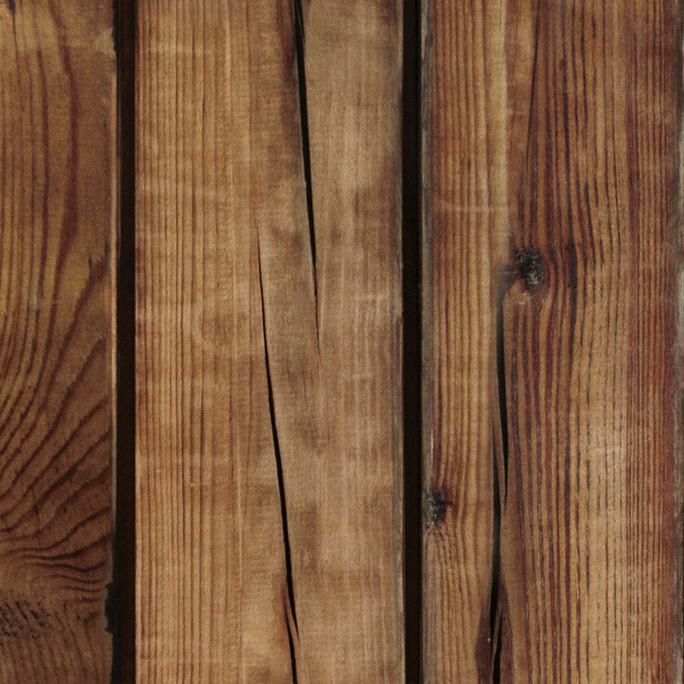Brown Wood Peel And Stick Vinyl Wallpaper, 24"w X 60"h