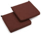 20"x19" Spun Polyester Chair Cushion, Set of 2, Cocoa