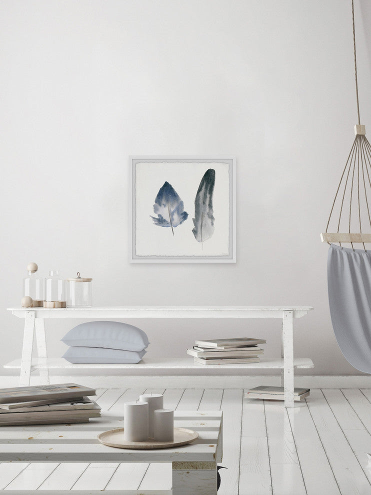 "Smoky Feathers" Framed Painting Print, 18"x18"