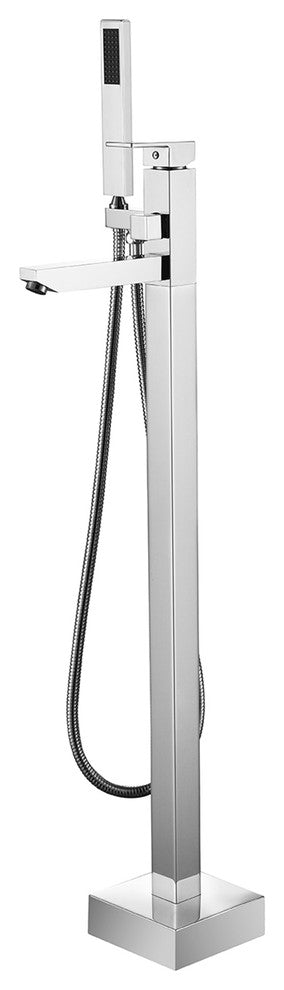 SevenFalls 8010 Freestanding Bathtub Faucet With Hand Shower, Polished Chrome