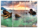 "Sunrise at Blue Lamai Beach" Metal Wall Art, 3 Panels, 36"x28"