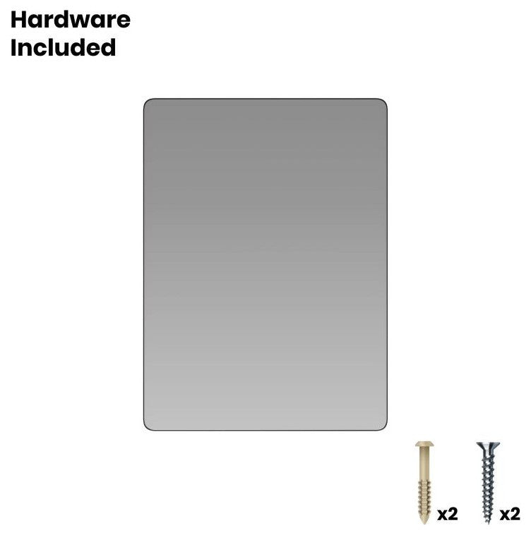 Susan Wall Mirror Hangs Horizontally or Vertically, Black, 22" X 30"