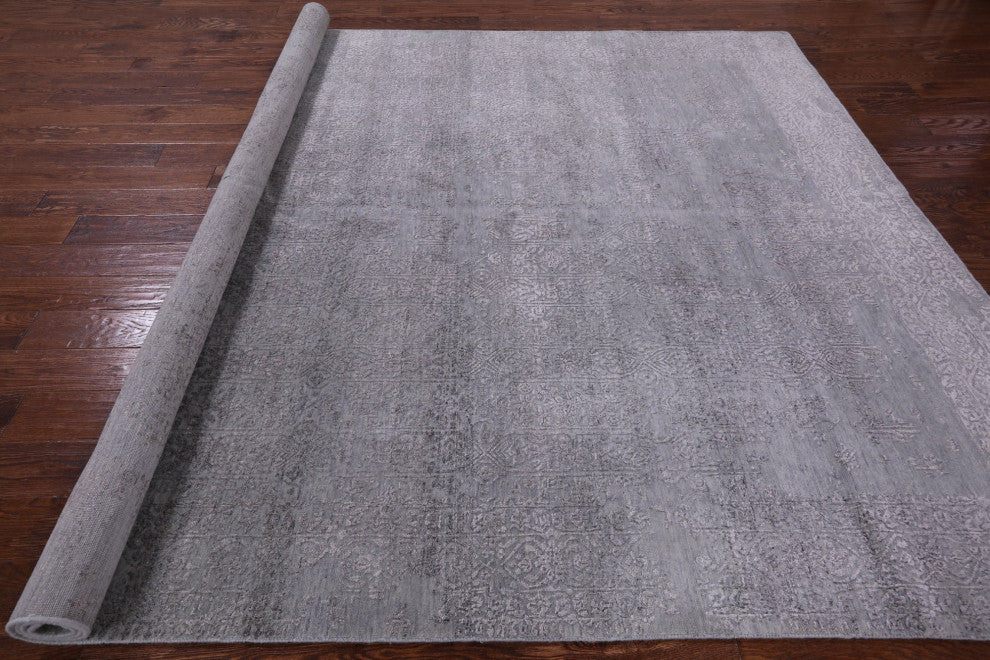 Wool and Silk Persian Handmade Rug 8' 1" X 9' 10" Q6685