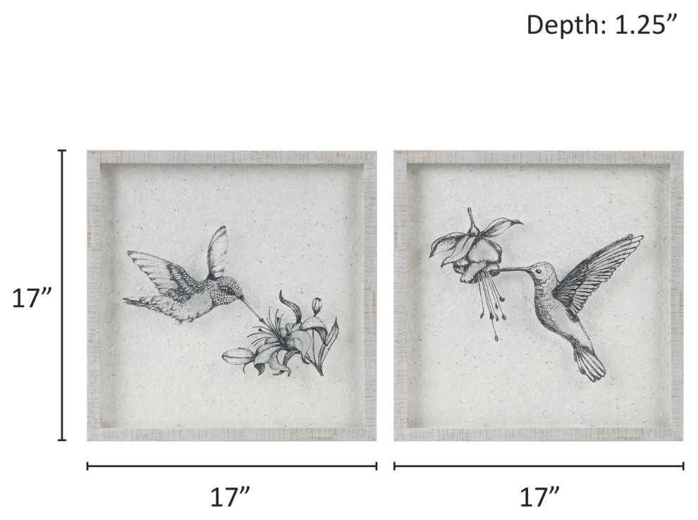 Urban Habitat Humming Birds 2-Piece Framed Graphics Wall Art Set