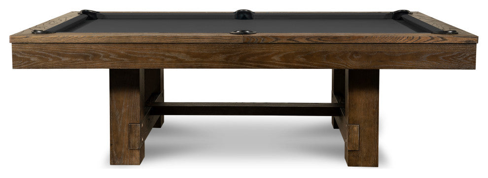 Rocky 8' Slate Pool Table, Brown Wash