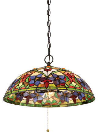 Quoizel TFVT1820VB Three Light Pendant Violets Vintage Bronze