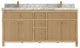 Sonoma 72 Double Sink Bath Vanity in Light Natural Teak with 2" Carrara Marble