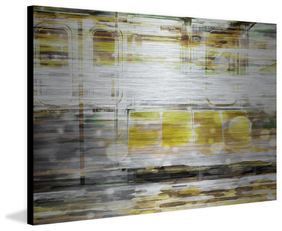 "Subway Seats" Print on Brushed Aluminum, 36"x24"
