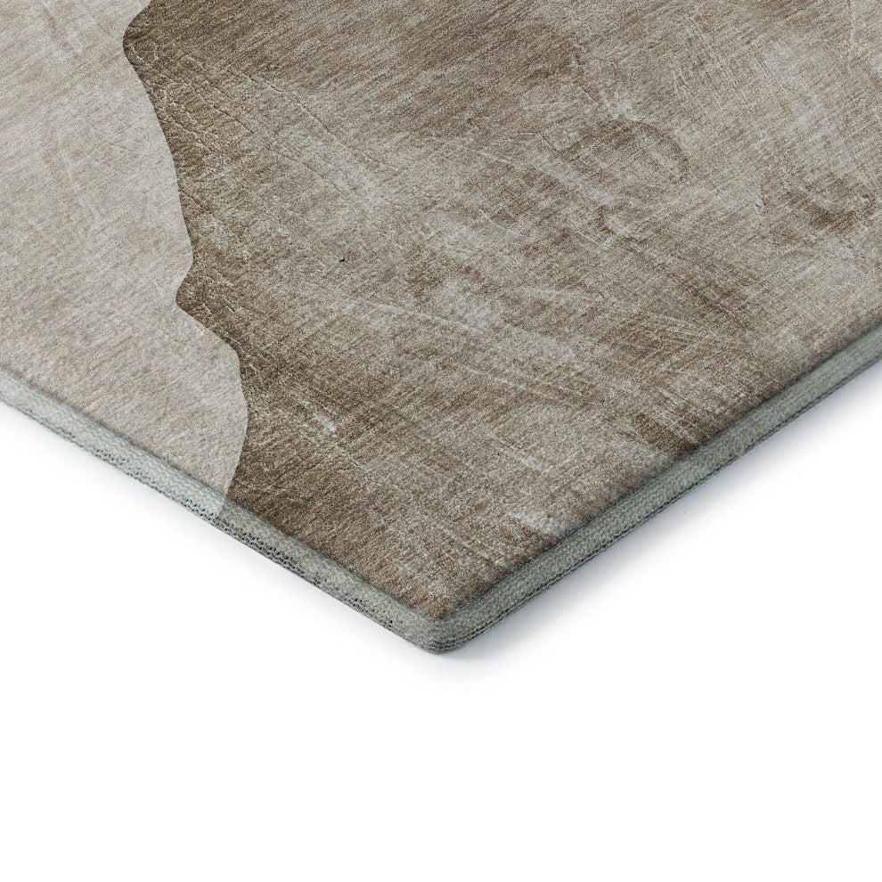 Premium Machine Washable Mayfield AMF547 Brown 2'3" x 7'6" Runner Rug