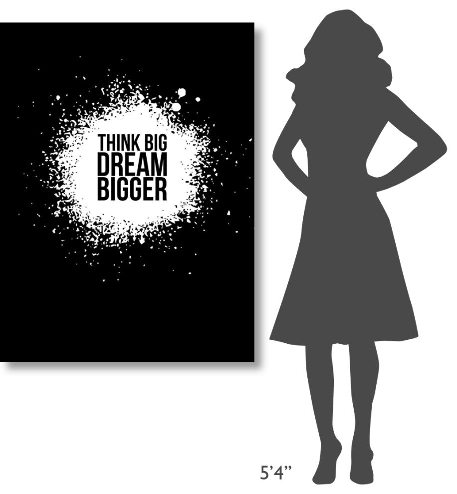 "Dream Bigger Poster Black" Fine Art Print