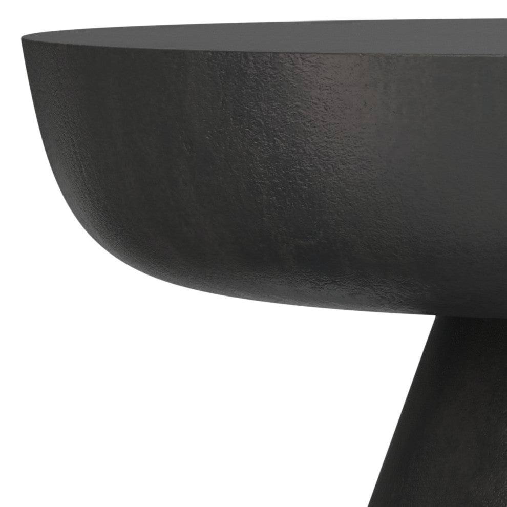 Charmaine Cast Aluminum Coffee Table in Black Nickel