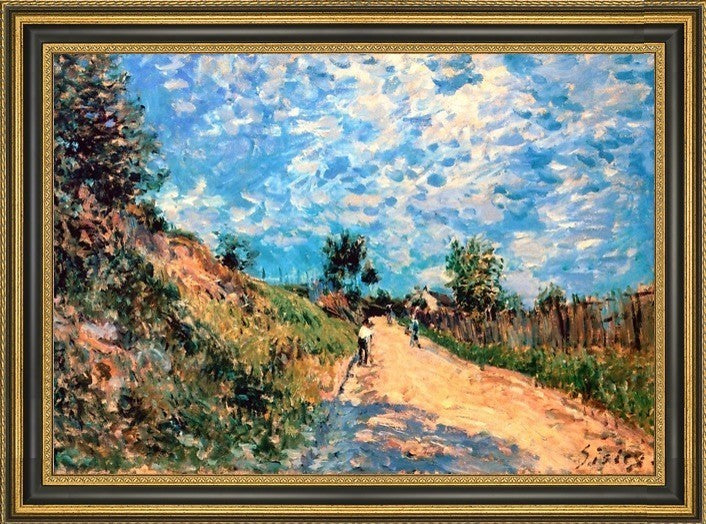 Alfred Sisley Hill Path Framed Premium Canvas Print, 18"x27"