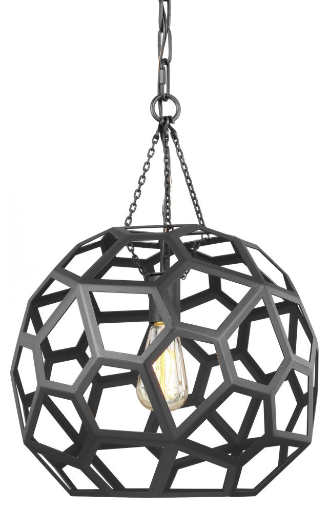 1-Light Medium Pendant, Midnight Black