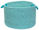 Outdoor Houndstooth Tweed, Turquoise Utility Basket, 14"X10"