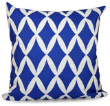 Geometric Decorative Pillow, Dazzling Blue, 16"x16"