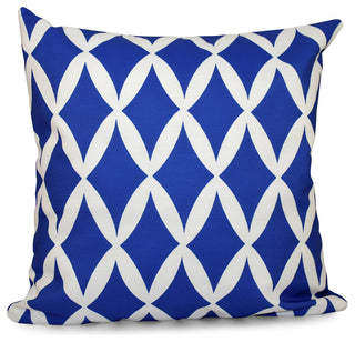 Geometric Decorative Pillow, Dazzling Blue, 16"x16"
