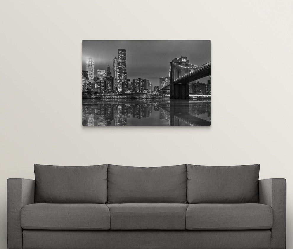 "The Bridge NY" Wrapped Canvas Art Print, 48"x32"x1.5"