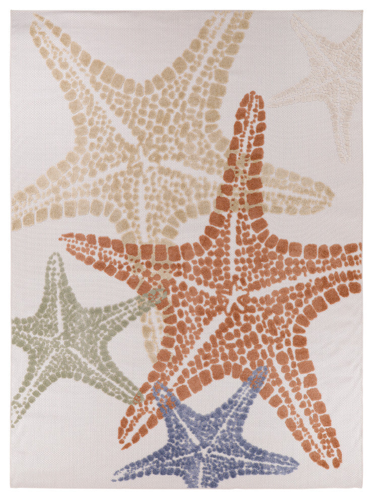 Nourison Aloha 9' x 12' Ivory Multicolor Outdoor Area Rug
