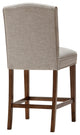 Madison Park Camel Armless Counter Stool Barstool, Cream