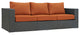 Modway Sojourn Outdoor Patio Sunbrella Sofa, Canvas Tuscan