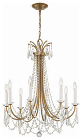 Karrington 8-Light Chandelier, Aged Brass