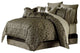 AICO Imperial 10 Piece King Comforter Set, Bronze