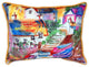 Pair of Betsy Drake Boats At Steps Large Indoor/Outdoor Pillows 16x20