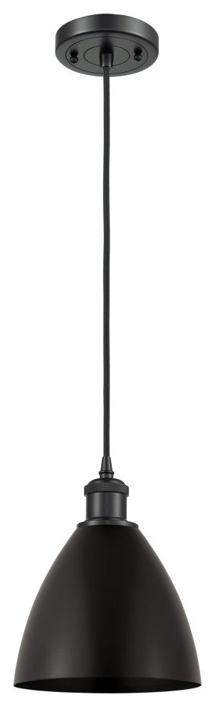 Ballston Dome Mini Pendant, Matte Black, LED