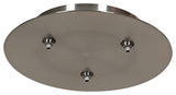 Unijack, 87120Uj, Three-Port Round Canopy, Brushed Steel