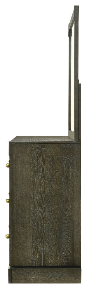 Gran Park 6-drawer Dresser and Mirror Dark Cocoa
