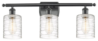 Innovations 516-3W-BK-G1113-LED 3-Light Bath Vanity Light, Matte Black