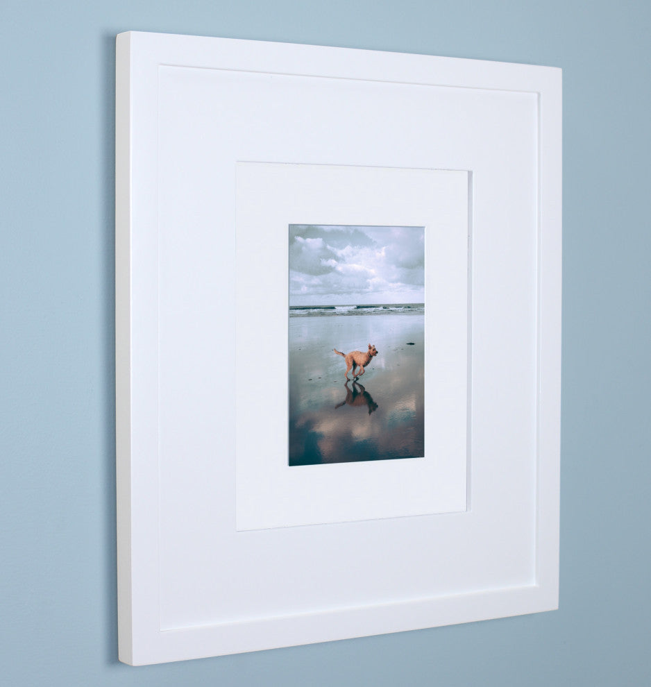 Compact Portrait 11"x14" Mirrored Medicine Cabinet by Fox Hollow Furnishings, Contemporary White