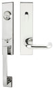 Munich Lever, Tubular Entry Handleset, RHR, Polished Stainless Steel