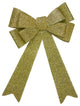 24" LED Lighted Gold Tinsel Bow Christmas Decoration